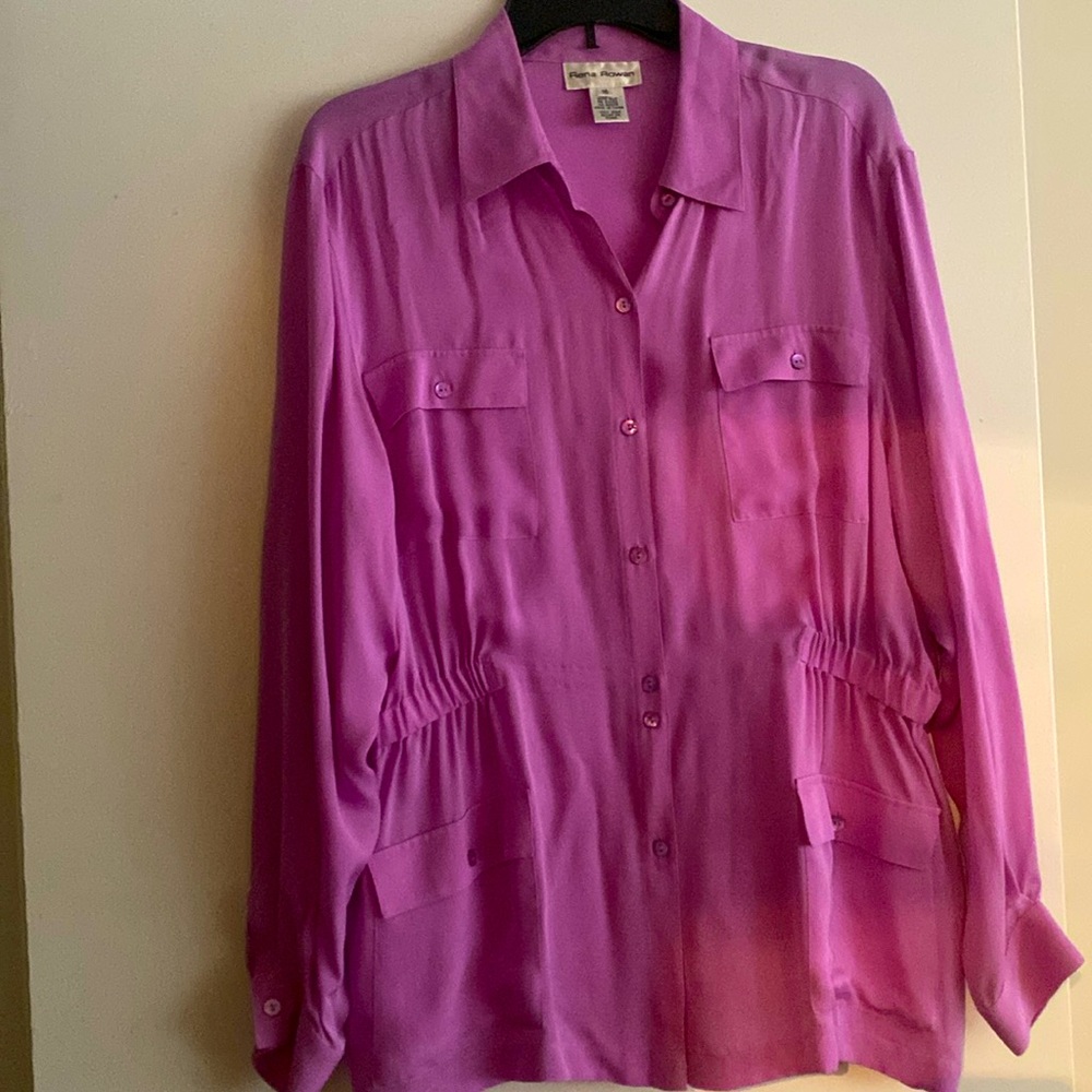100% silk silky blouse